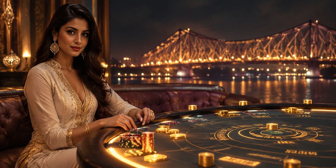 Payment process at 8517 in Kolkata featuring baccarat game and local attire